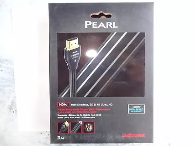 $25 • Buy AudioQuest Pearl HDMI Cable,  Ethernet Connection, 3D & 4K ULTRA HD 3 M...10.0ft