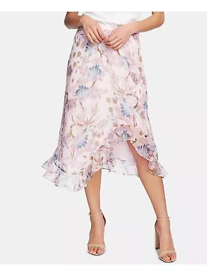 VINCE CAMUTO Womens Ruffled Asymmetric Below The Knee Formal Hi-Lo Skirt • $8.99