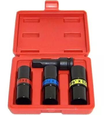 4 Pcs 1/2  DR Lug Nut Impact Flip Socket Back And Front Metric/ Sae Thin Wall • $26.99