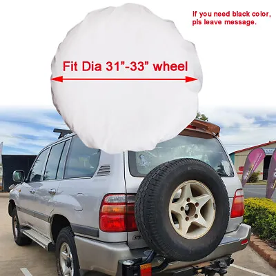 17  Spare Tire Tyre Cover White For Toyota Land Cruiser 285/60/VR18 275/70/SR16 • $43.51