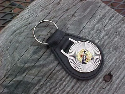 CHRYSLER QUALITY SEAL MoPaR LEATHER KEY FOB VINTAGE NOS CUSTOM-MADE HI-QUALITY • $15