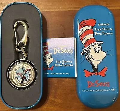 Dr. Seuss Authentic Tick Tocking Time Tickers New In Box Pocket Watch! • $135