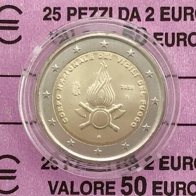 Italy Commemorative 2 Euro Coin 2020  National Fire Department  - UNC • $3.10