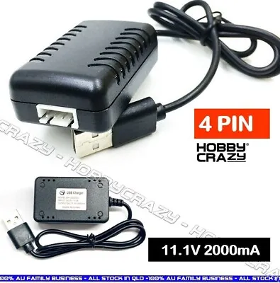11.1v USB Charger For 4 PINS Lipo Battery J8 J9 J10 ACR/M4A1/SCAR Gel Blaster AU • $17.59