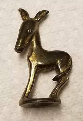 Vintage Brass Donkey Miniature Figure Figurine Long Ears Mule Burro Made Germany • $7.99