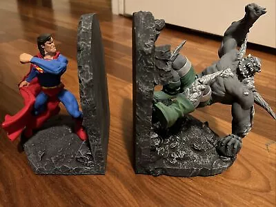 SUPERMAN VS DOOMSDAY Resin Book Ends By Parquet DC Comics 1996 1390/2030 • $400