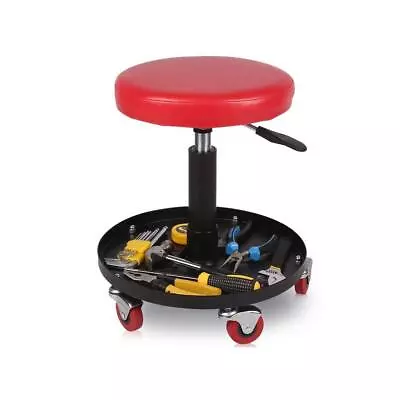 Red Rolling Pneumatic Creeper Seat Garage Shop Adjustable Mechanic Chair 300 LB • $41.66