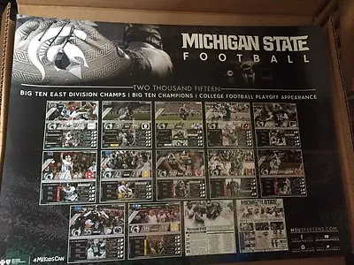 RARE 2016 Michigan State Spartans Football Poster MSU 2015 Big Ten Champs • $24.99