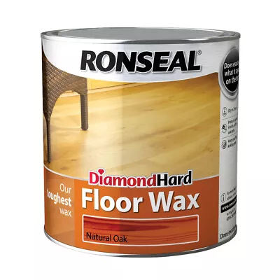 Ronseal Diamond Hard Floor Wax - Natural Or Natural Oak - 2.5L • £62.42