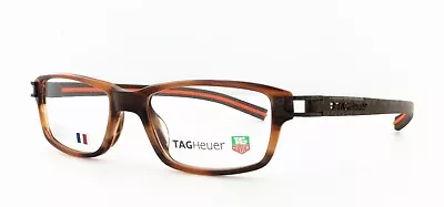 Authentic TAG HEUER TH 7602 002 Eyeglasses // Havana - Brown - Orange Frame NEW • $400