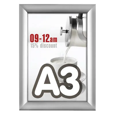 A3 Snap Frames Mit-corner Poster Clip Holders Displays Retail Wall Notice Boards • £9.99