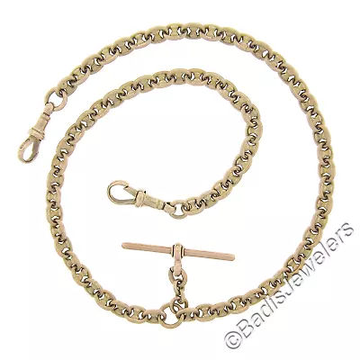 Men's Antique 9ct Rosy Yellow Gold Unique Mariner Link 16.5  Pocket Watch Chain • £1968.81