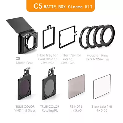 NISI C5 Matte Box Starter Cinema Filmmaker Kit Filter Frame For DSLR Camera • $189.05