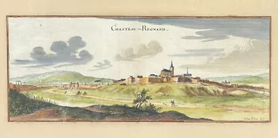 £39.32 • Buy Antique Hand Colored Engraving Chateau-Renard France Johan Peeters Caspar Merian