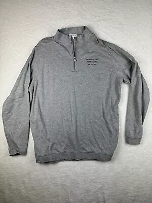 Peter Millar Mens XXL Sweatshirt Long Sleeve 1/4 Zip Turtle Neck Wicking Gray • $29
