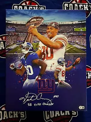 Victor Cruz Autographed 16x20 Custom Graphic Wrapped Canvas W/ SB XLVI Champs (B • $286.35