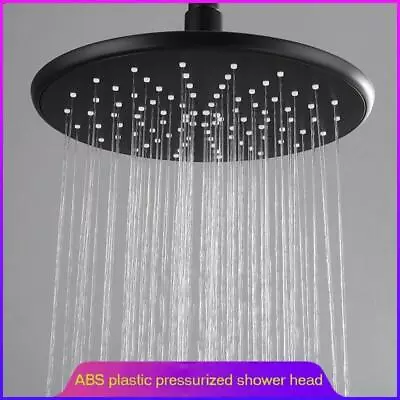 Matte Black Shower Head Bathroom ABS Plastic Shower Faucet Fashion BLACK Rainfal • $22.99