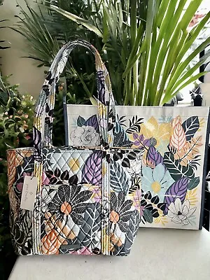 Vera Bradley Small Vera Tote PALM FLORAL & Market Gift Tote • $54