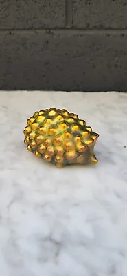 Zsolnay Eosin Hedgehog Figurine - Unique Gold/Green 3  Long X 2  Wide READ • $136.28