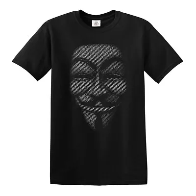 Anonymous T-shirt V For Vendetta Mask Shirt Christmas Gift Tshirt Top Tee • £8.96