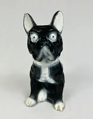 Vintage Concrete Cement Goofy Boston Terrier? Statue Yard Art Painted 17.2 Lbs • $149.99