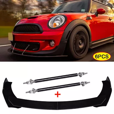 For Mini Cooper S R53 R55 R56 R58 Front Bumper Lip Splitter Strut Rod Body Kit • $65.31