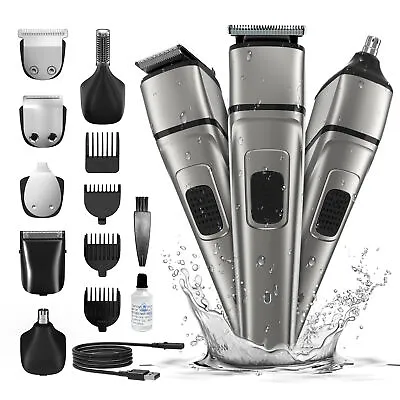 SEJOY Professional Mens Hair Clippers Beard Trimmer Barbers Cutting Haircut Kit • $32.99