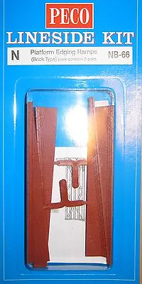 PECO N Gauge Platform Edging Ramps Brick Type NB-66 NB66 • £4