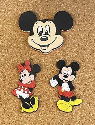 Lot Of 3 Mickey Mouse Minnie Mouse Magnets • $6.90