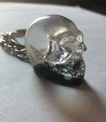 £5.50 • Buy Resin Skull Keyring, Holographic