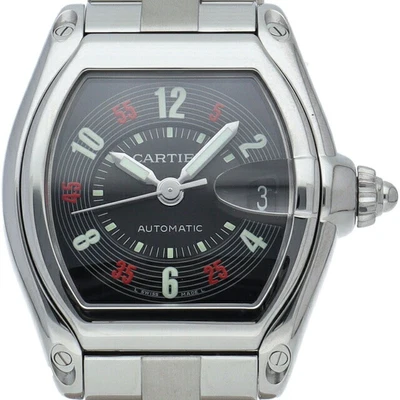 $2602 • Buy Cartier Roadster LM Automatic W62002V3 SS Black Dial