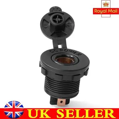 Waterproof 12V DIN Hella Socket Flush Panel Mount For Car Boat Marine Motorcycle • £6.69