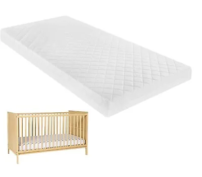 Toddler Baby Cot Bed Quilted Mattress Waterproof Breathable Comfort Baby Sleep • £43.99