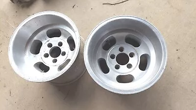 Vintage Appliance 15x10 Aluminum Slot Mag Wheels Unilug 5x4.5 4.75 Bolt Pattern • $295