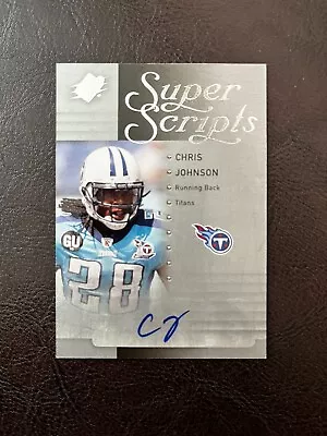 2009 Upper Deck Spx Chris Johnson Super Scripts Autograph Titans • $3.99