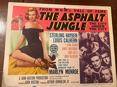 ASPHALT JUNGLE MARILYN MONROE Original Lobby Card Set OF 8 1954 Film Re-Release • $849