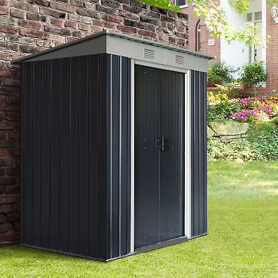 6' X 4' Metal Outdoor Storage Tool Garden Shed W/ 2 Air Vents For Backyard • $199.99