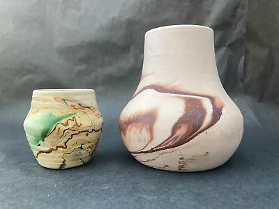 Pair Of Vintage Nemadji Pottery Vases Made In USA • $30