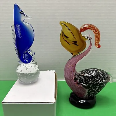 Vintage Murano Style Pelican And Murano Style Seahorse. Both Hand Blown. Amazing • $32