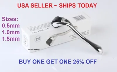 $12.39 • Buy 540 Titanium Premium Micro Derma Roller Acne Scars Wrinkles 0.5mm 1mm 1.5mm