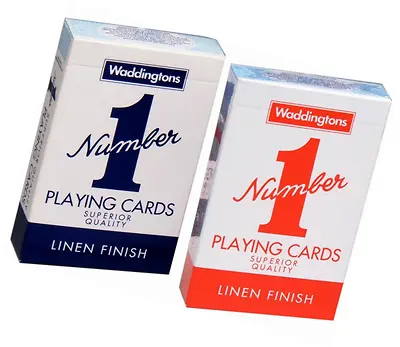 £1.69 • Buy Waddingtons No.1 Classic Playing Cards Decks Of Red & Blue Poker Game Brand New
