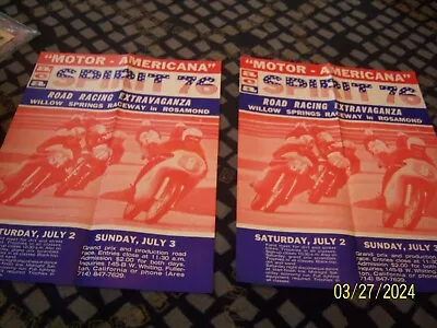 2 ACA Motorcycle Spirit 76 Willow Springs Raceway Rosamond Event Poster Flyer • $9.99