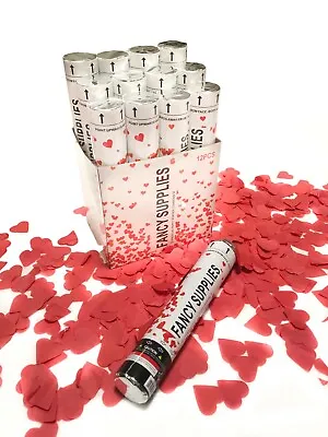 $29.99 • Buy (Pack Of 12) 12-inch Red Hearts Confetti Cannon Party Popper Twist & Pop Cloud 