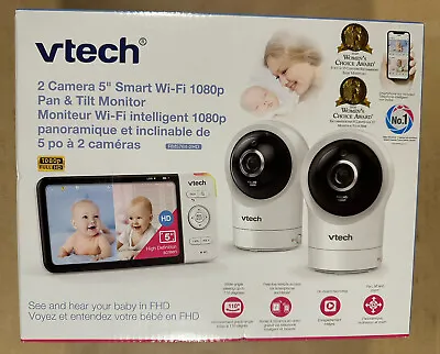 Vtech RM5764-2HD 1080P Dual Wide View Camera Baby Monitor Temp Sensor 2Way Audio • $121.51