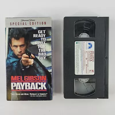 Payback VHS 2000 Special Edition Mel Gibson Action Adventure Paramount • $0.50