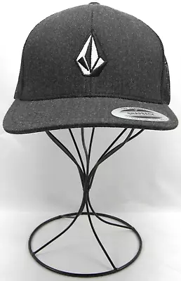 Volcom Full Stone Trucker Cheese Charcoal Heather Snapback Hat • $19.54