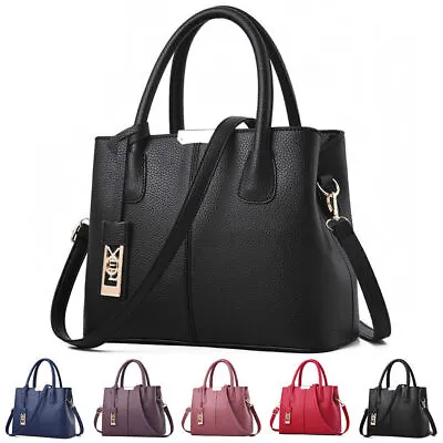Ladies Handbag Designer Shoulder Tote Bag Women Crossbody Leather Handbags Purse • £11.20