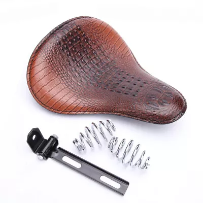 Motorcycle Alligator Large Solo Seat For Harley Sportster Chopper Bobber Softail • $79.11