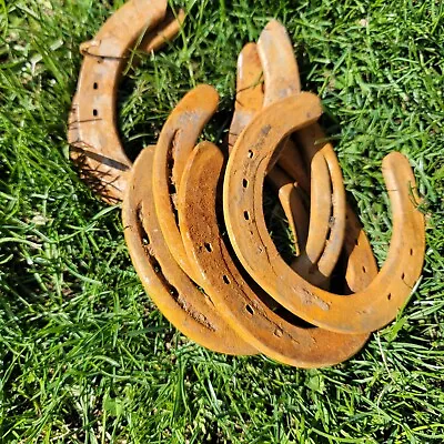 Used Horse Shoe Vintage Worn Rusty Decorative Rustic Western Decor Lucky Welding • $7