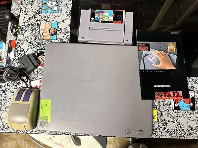 Super Nintendo Mario Paint (SNES 1992) Mouse & Mouse Pad Tested Authentic • $29.99